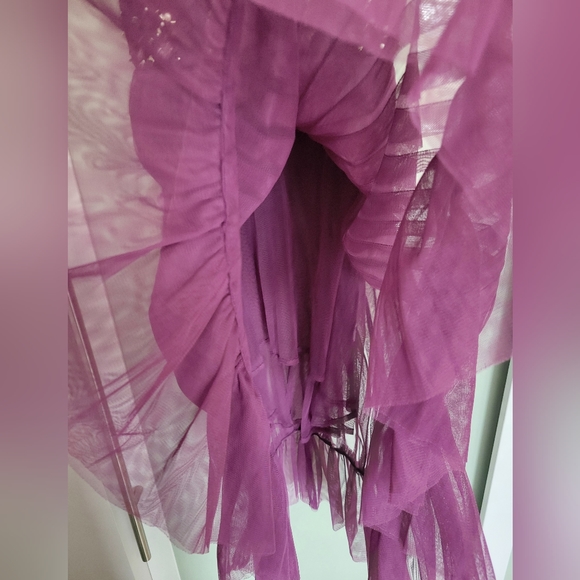 Free People Purple Tulle Dress with Beaded Satin Bodice Size Medium - Picture 8 of 13